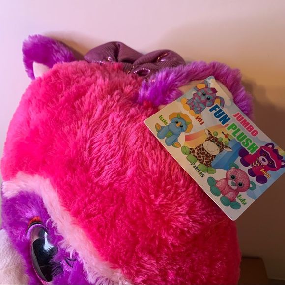 Jumbo PLUSH Raccoon Zara Stuffed Animal by HugFun - Picture 11 of 11